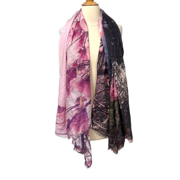 PS Paul Smith Scarf Wrap Dream Wonder Love Magnolia Large 53 x 64 Made in Italy - Picture 5 of 10